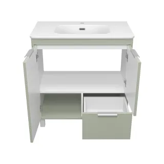 Напольная тумба под раковину Brevita Risacca Pistachio 80 УТ000026420 фисташковый